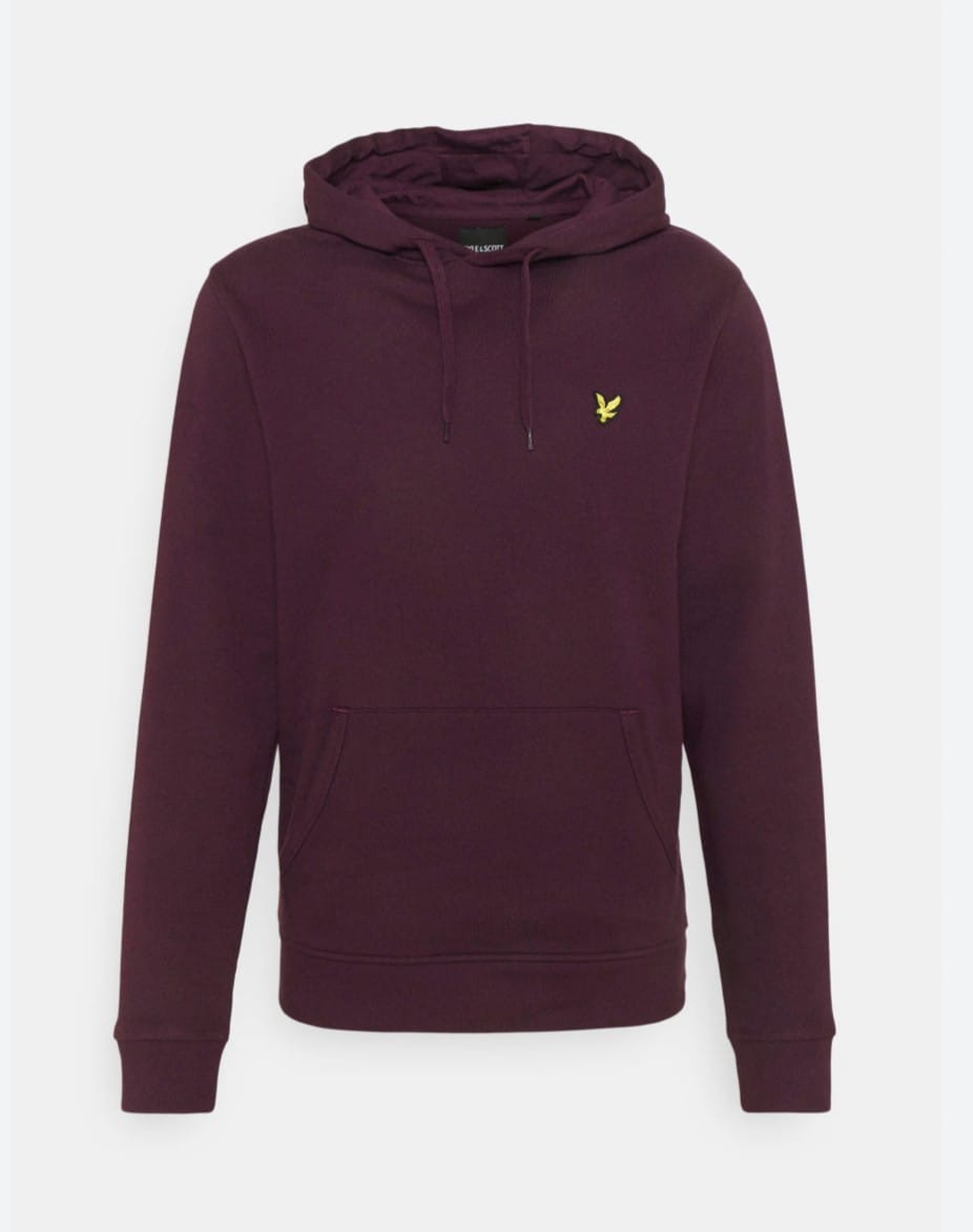 LYLE E SCOTT FELPA UOMO CON CAPPUCCIO BURGUNDY