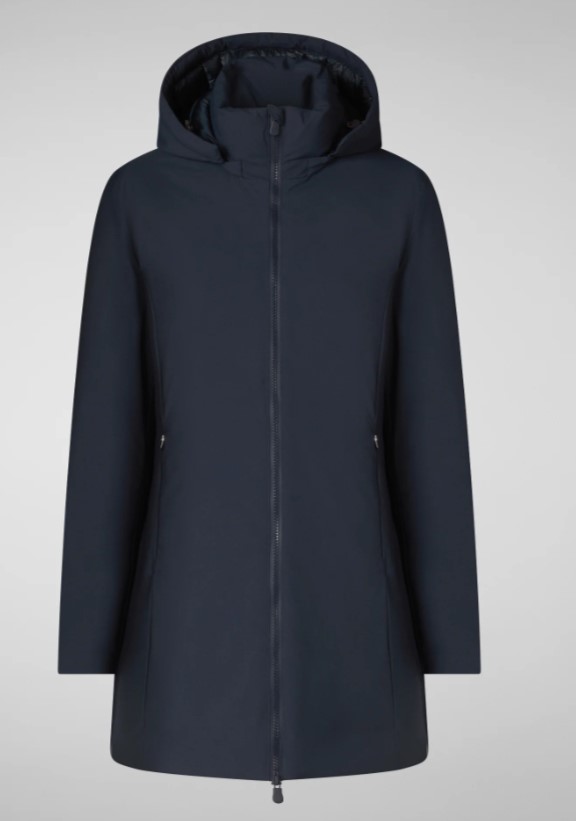 SAVE THE DUCK PARKA CON CAPPUCCIO DONNA RACHEL BLU