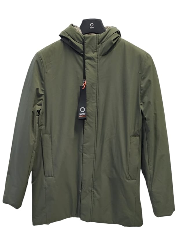 SUNS BOARDS PARKA UOMO GRANSASSO FUR VERDE MILITARE